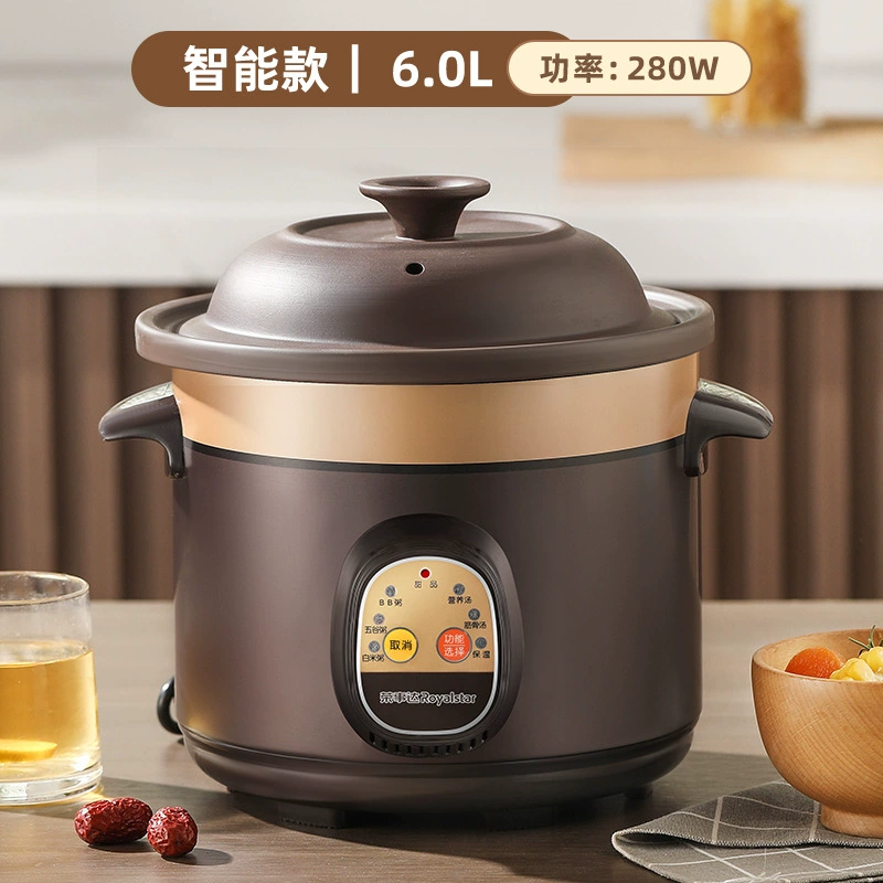 Electric stew pot (Royalstar), ceramic inner pot, multi‑function, 1.5–6 L, smart reservation
