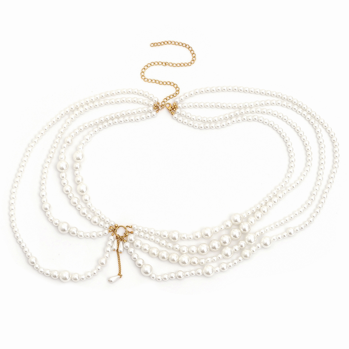 145g Weight Waist Chain Classification 1 Piece Quantity Holiday, Beach Occasion Plastic Material Pearl Pattern Women's Gender Tassel Design Elegant, Sexy Style Elegant Sexy Pearl Plastic Tassel Women's Chain Belts 10