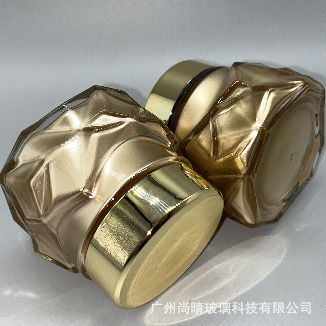 Nuevo Diamante de yeso crema facial botella Señora crema 50g sub-botella 100g máscara facial tarro portátil de viaje Cuidado DE LA PIEL Material de embalaje