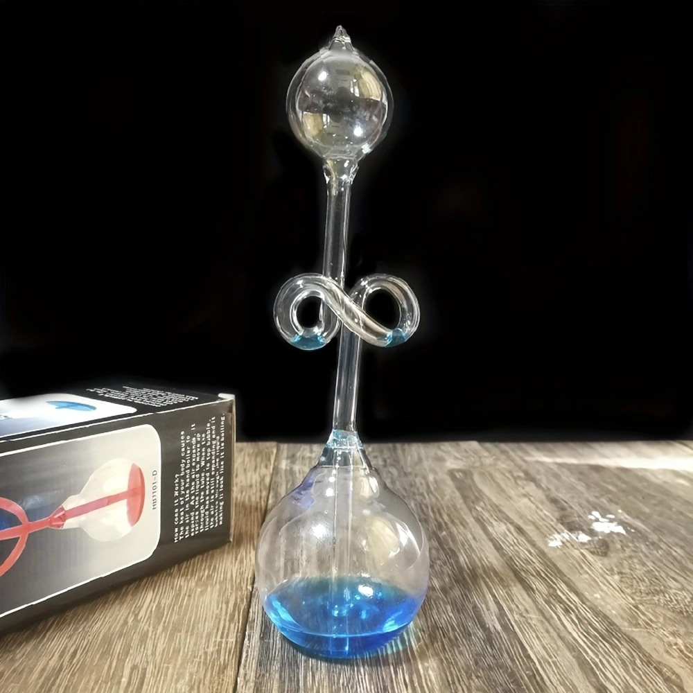 Termómetro de vidrio de amor experimento de ciencias físicas creativo de Franklin termómetro de hierva de mano
