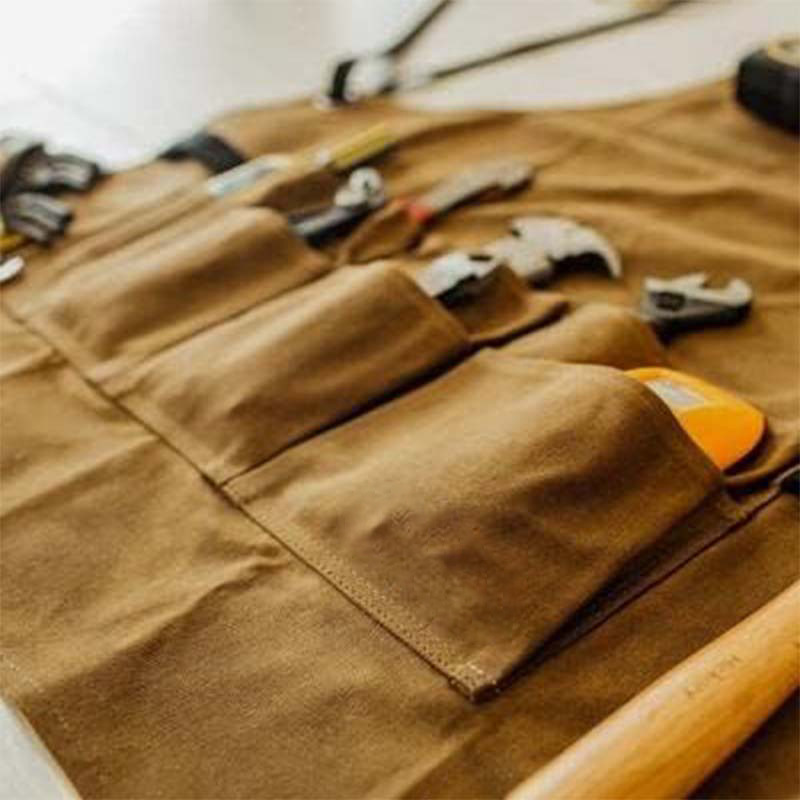 Transfronterizo amazonas gruesa lona delantal doble bolsillo tridimensional reparación mecánica electricista carpintería delantal al por mayor