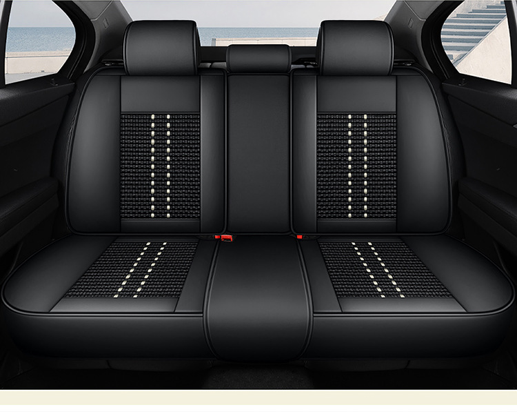 23 new car seat cushion summer breathable ice silk leather seat cushion five-seat car universal seat cushion cover
