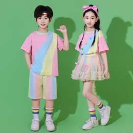 小学生啦啦队演出服六一儿童表演服运动会团体操幼儿园蓬蓬裙班服