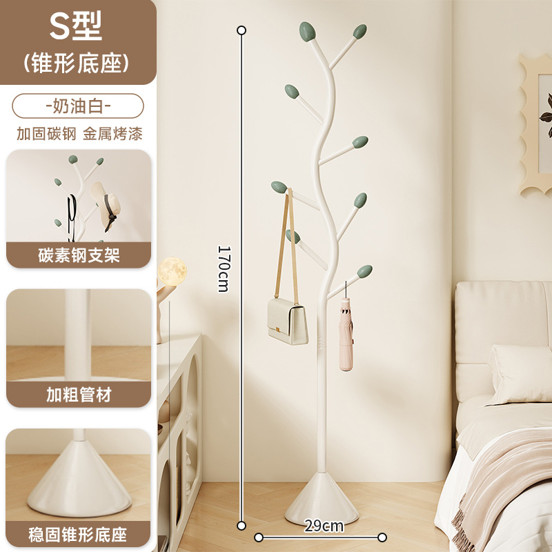 Dormitorio, perchero de rama de árbol de lujo ligero, estante de ropa de arte de hierro, entrada, perchero vertical de piso