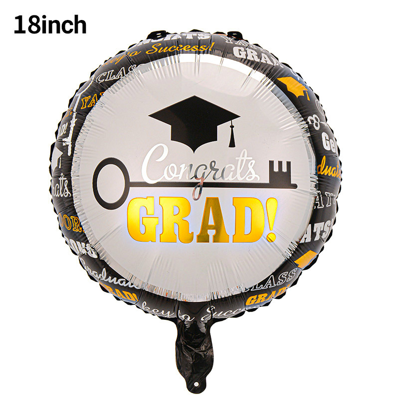 Fiesta de graduación transfronteriza decoración de globos temporada de graduación diseño sombrero de doctorado película de aluminio de dibujos animados globo celebración de graduación traje image 40