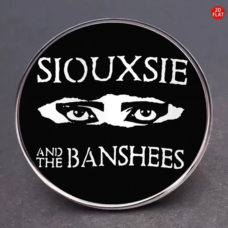 Панк-значок Siouxsie Sioux с нашивкой-бансhee, металлическая вставка