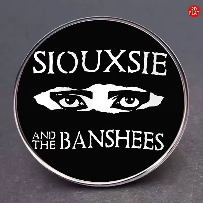 Панк-значок Siouxsie Sioux с нашивкой-бансhee, металлическая вставка