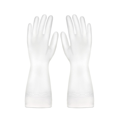 Dishwashing gloves for women, durable household kitchen latex thickening cleaning artifact housework laundry rubber leather waterproof