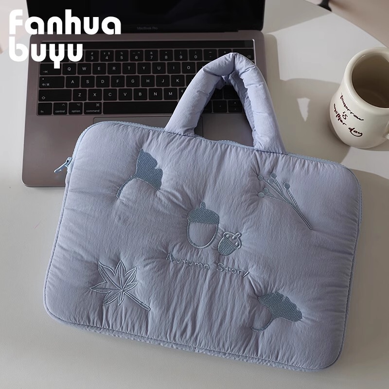 New Embroidered Laptop Bag for Women Suitable for Apple MacBook 14inch Huawei Matebook Lenovo