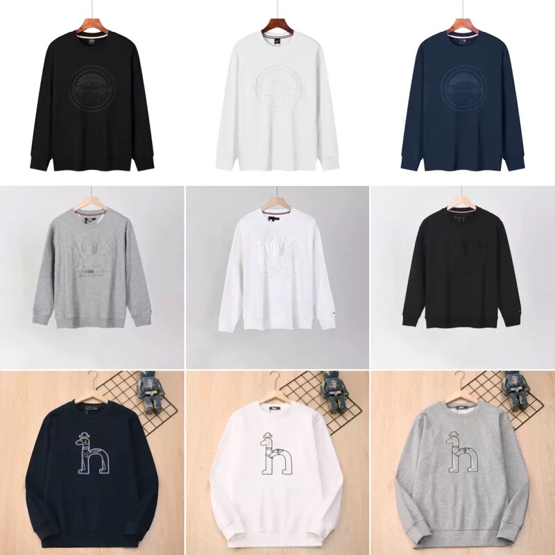 Correct Version of the New Cross-Border Classic Round-Neck Sweatshirt with Embroidered Logo, Casual and Simple, Unisex Long-Sleeve Pure Cotton Pullover Correct Version of the New Cross-Border Classic Round-Neck Sweatshirt with Embroidered Logo, Casual and Simple, Unisex Long-Sleeve Pure Cotton Pullover