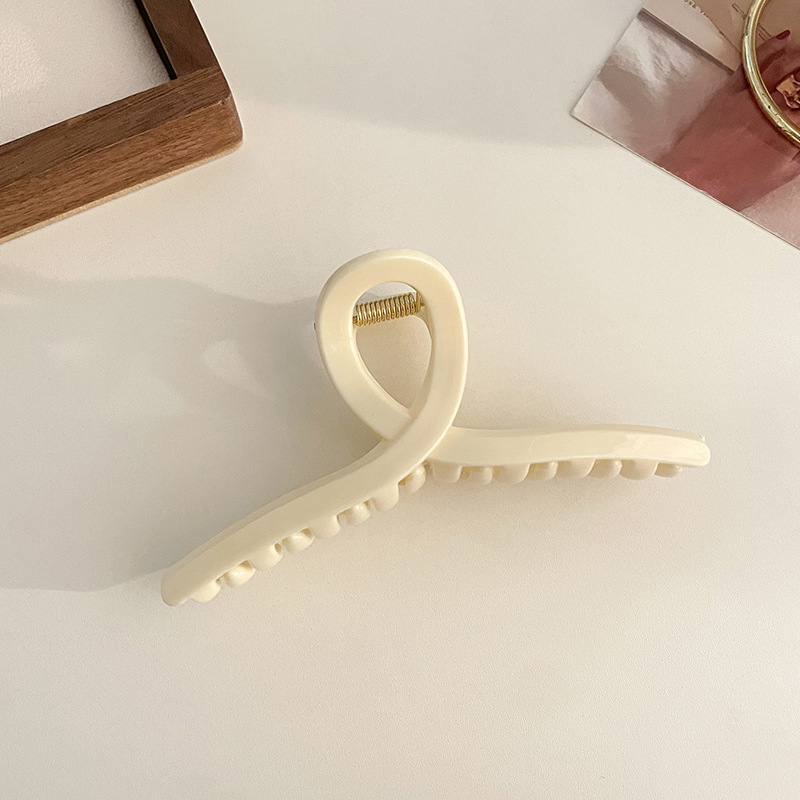 Accesorios para el cabello de pinza de tiburón de acrílico grande de Corea, clip de agarre para el cabello de disco simple, tocado de horquilla de cabeza femenina al por mayor