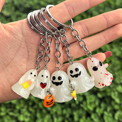国境を越えたハロウィーン発光幽霊ペンダントキーホルダークリエイティブ漫画幽霊カボチャトウモロコシ砂糖バッグストラップ