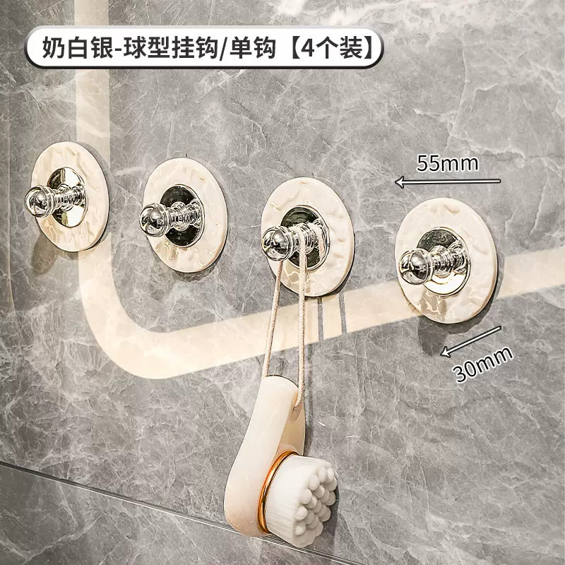 Luz gancho de lujo adhesivo fuerte carga Punch-libre cocina baño Baño pared puerta toalla sin costuras gancho pegajoso