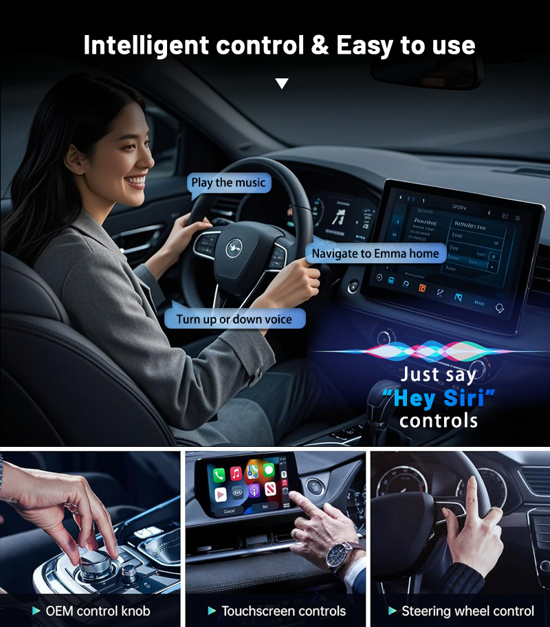 Cross-Border Wireless Carplay Box Upgrade Android Smart Car-Machine Interconnection Module Car Carplay Printed Logo