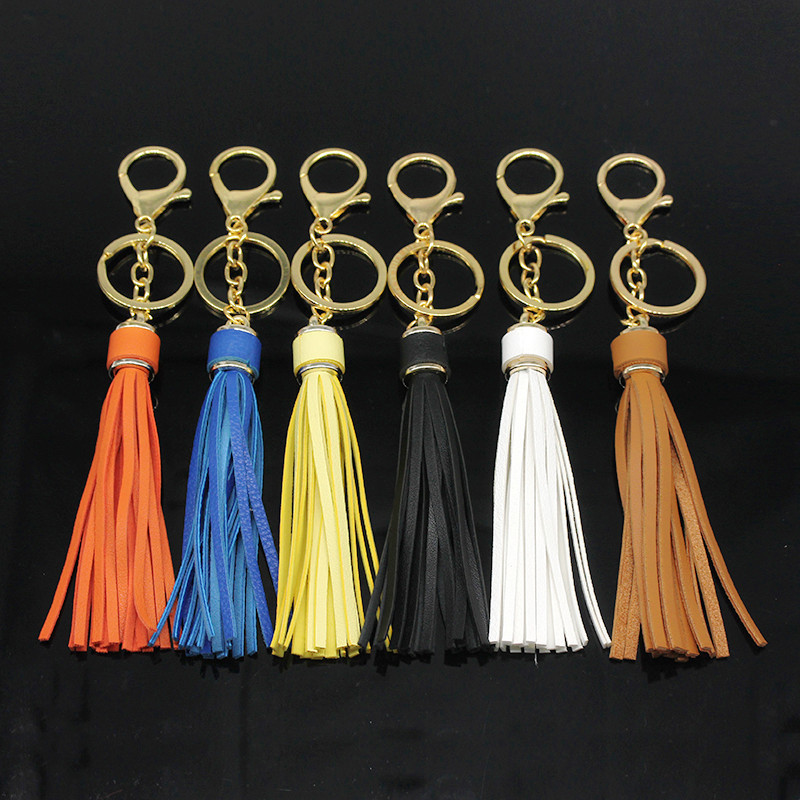 Korean style fashion same background color closed toe Leather Tassel Keychain DIY jewelry hanging ear bracelet bracelet accessories Korean style fashion same background color closed toe Leather Tassel Keychain DIY jewelry hanging ear bracelet bracelet accessories