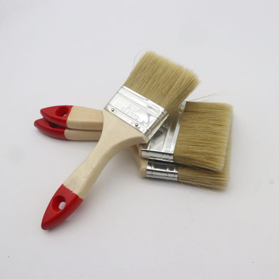 Red tail varnish handle bristle sharpened wire thickened paint brush