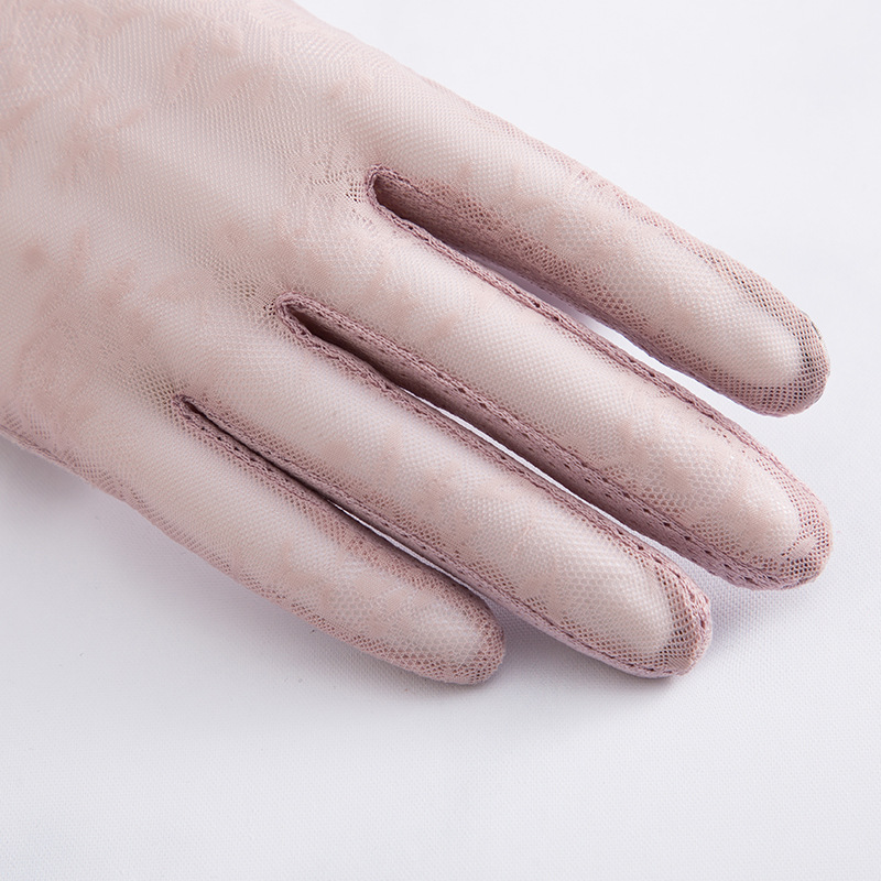 Guantes de protección solar de primavera y verano encaje ligero transpirable pantalla táctil guantes de las mujeres conducción transpirable al aire libre protección solar guantes de montar guantes