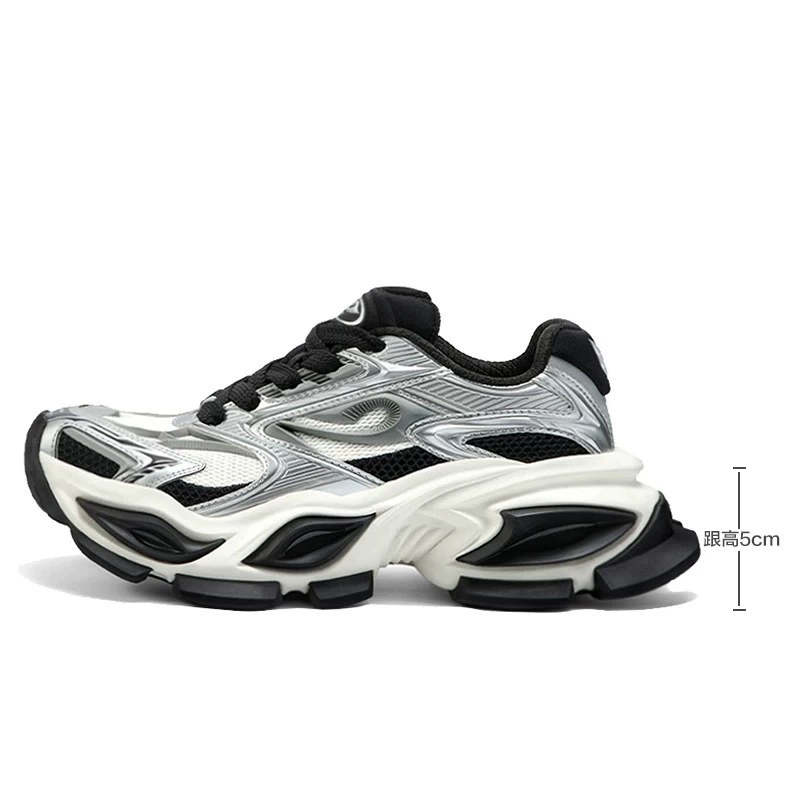 【Стиль Хуан Цзинью】Кроссовки «кошачий глаз» 2025 года с разными цветами глаз, унисекс, спортивные, на толстой подошве, увеличивающие рост, дышащие, на шнуровке