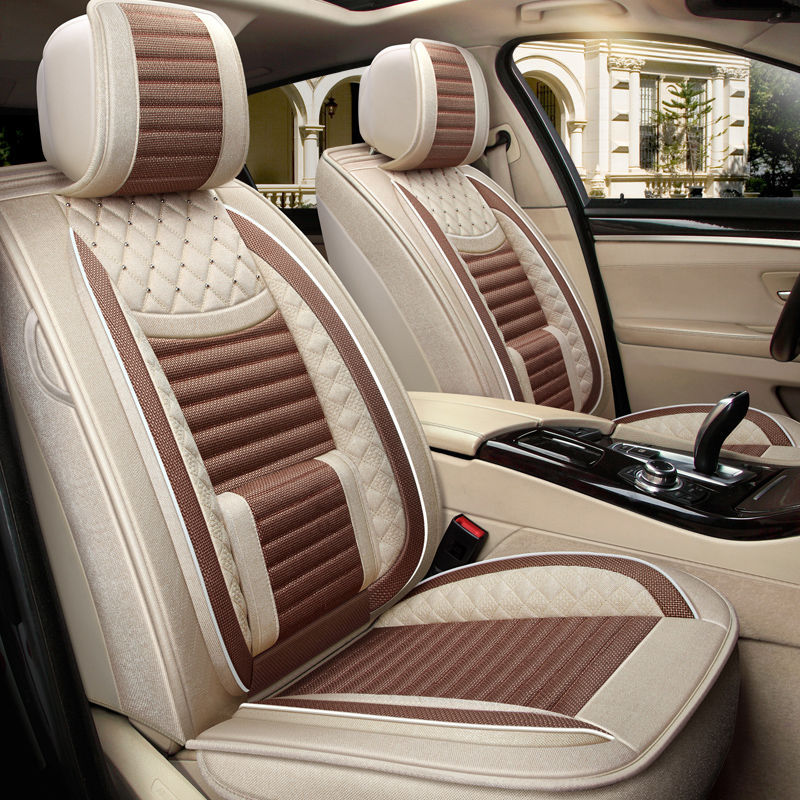 2022 CHANGAN CS55PLUS 좌석 쿠션 블루 고래 버전 린넨 카시트 쿠션 사계절 유니버설 시트 커버 완전히 둘러싸여