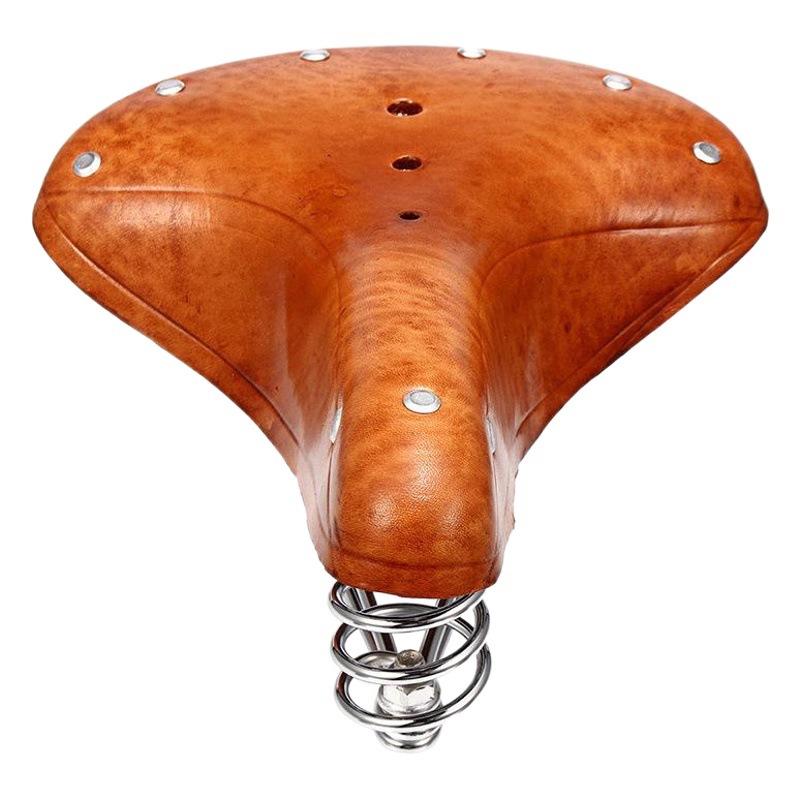 Cojín de bicicleta de montaña suave cómodo impermeable retro sillín primavera amortiguador asiento cojín de la bicicleta de moda universal