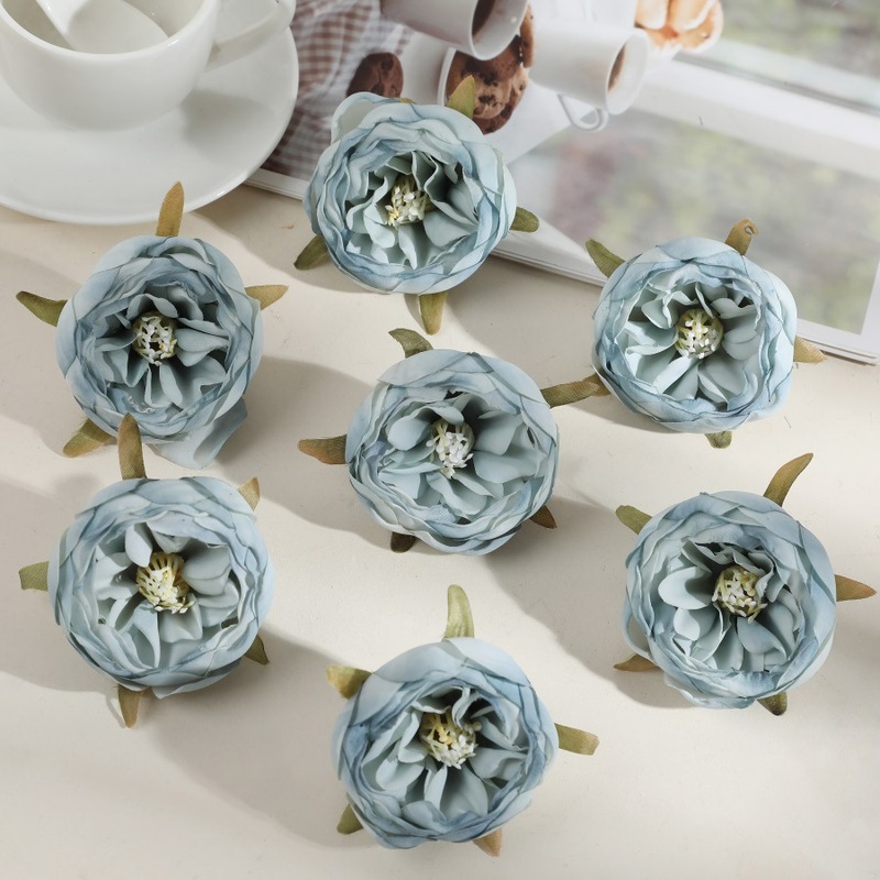 仿真花奥斯丁茶花朵簪花材料diy头饰发饰婚庆布景花墙仿真玫瑰|undefined