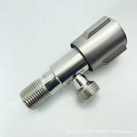 拉丝三角阀冷热水加厚4分水阀一进二出马桶热水器通用厂家