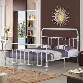 欧式铁艺床1.8米白色铁床1.5米铁双人床架床1.2米简约现代寝室