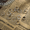 Brand retro metal set solar-powered, ring, European style