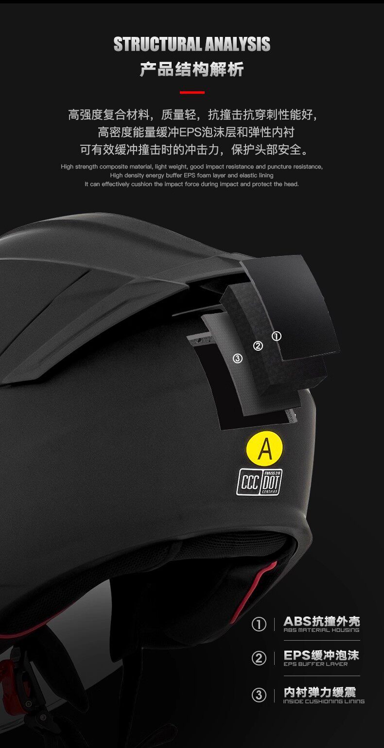 Electric motorcycle helmet for cross-border trade, unisex, dual-lens safety helmet, suitable for self-media live streaming, available for dropshipping