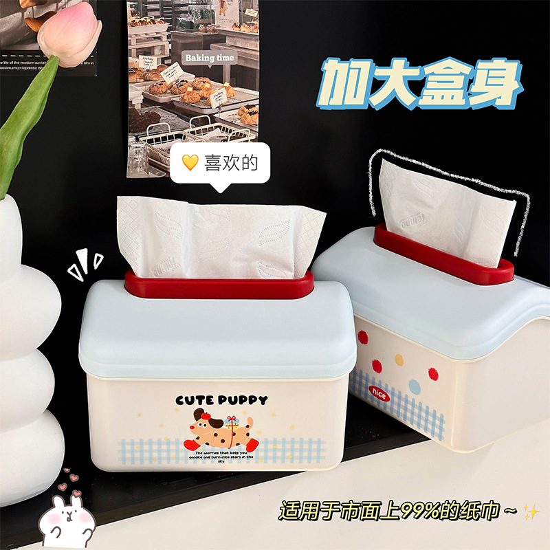ドーパミン小さな家ティッシュボックスホームリビングルームデスクトップナプキンボックス大開口部簡単に取り出す壁掛けティッシュボックス|undefined