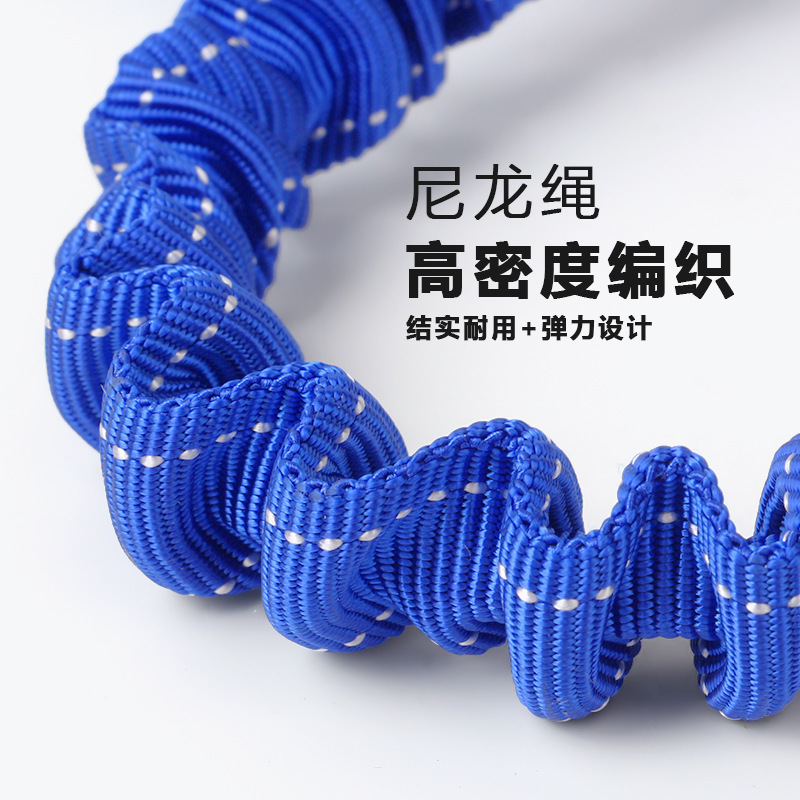 Amazon Venta caliente correa elástica de doble cabeza correa de perro un arrastre dos perro cinturón elástico a prueba de explosiones correa para mascotas