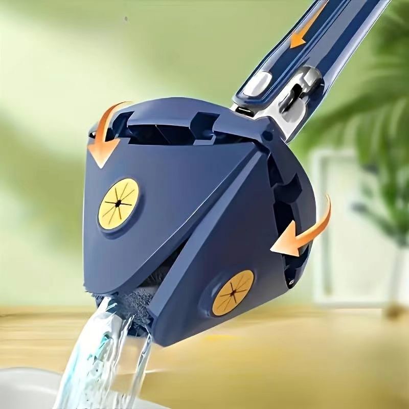 Triangle Hand-Free Wash Mop Household Wet and Dry Roof Bathroom Wall Cleaning Mop Triangle Hand-Free Wash Mop Household Wet and Dry Roof Bathroom Wall Cleaning Mop