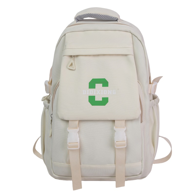 Mochila escolar para estudiantes universitarios masculinos, mochila de gran capacidad para estudiantes de secundaria y secundaria, mochila de pareja con solapa de marca de moda