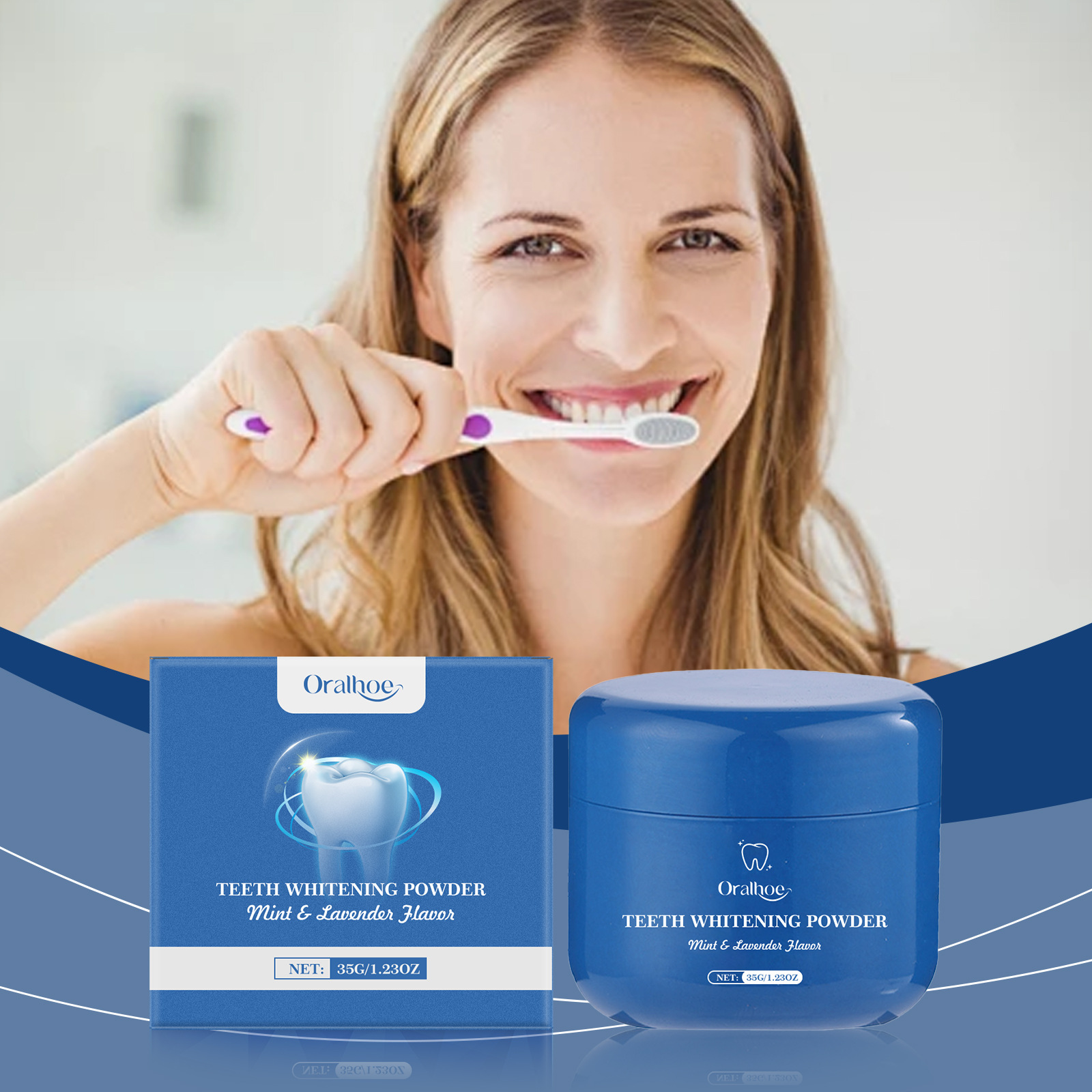 Oralhoe Tooth Care Tooth Powder Freshens Breath, Cleans Tartar, Cares for Teeth, and Cares for Oral Tooth Powder