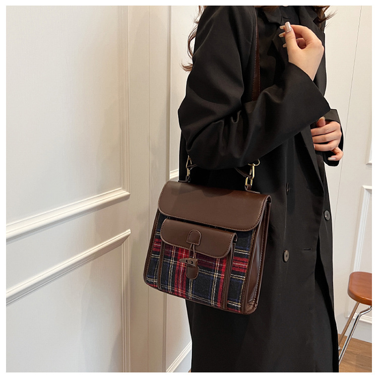 Naiste ruuduline crossbody seljakott sügis- ja talvehooajaks_voghion.com