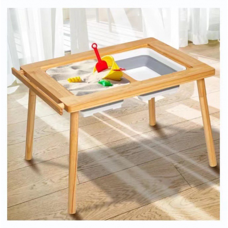 Wooden Children's Sensory Table Children's Game Activity Table Baby Sand Water Table Kindergarten Activity Game Wooden Table