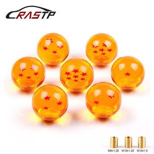 Dragon Ball Handle Head Acrylic Wave Stick Head 1-7 Star Manual Gear Head Car Modifier with Adapter