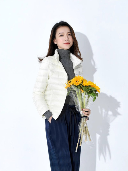 Short light and thin warm velvet fashionable down jacket