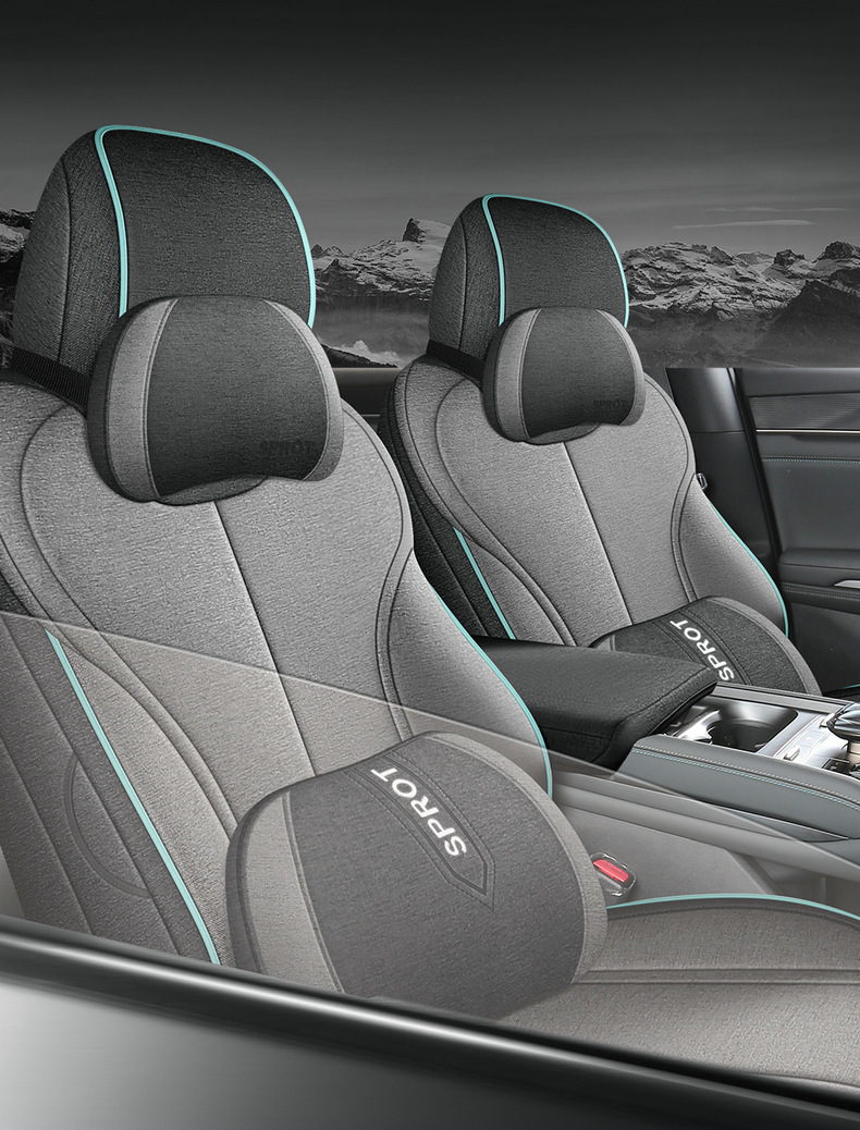 New Special 25 Byd Qin Plusdmi Intelligent Driving Edition Linen Car Seat Cushions All-Inclusive Seat Covers for All Seasons
