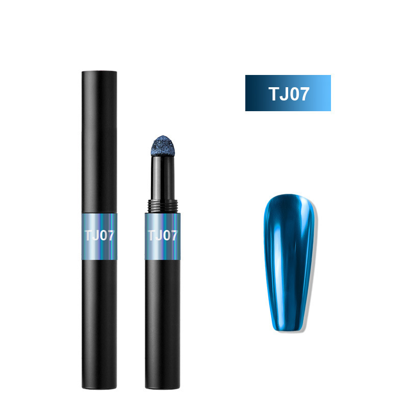 Finger Concubine Nail Art Series TJ12 Color Nail Art Mirror Polvo en polvo Lápiz de cojín de aire sin polvo volador Espejo de titanio Pluma de cojín de aire en polvo de hadas