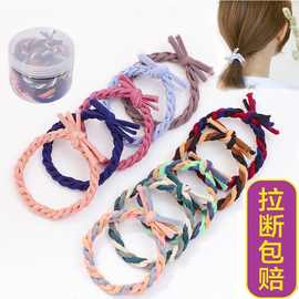 韩国头绳ins可爱少女网红小橡皮筋扎头发绳皮套简约头饰编制发圈