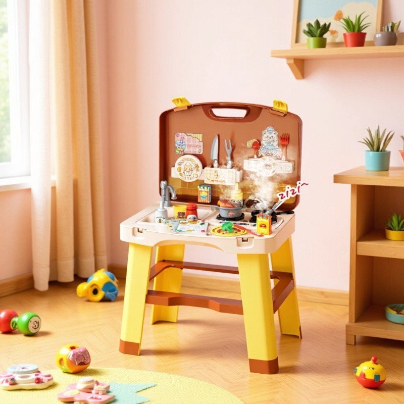 Simulación de pulverización transfronteriza infantil mesa de cubierta de cocina médica caja de herramientas de mantenimiento de enfermería dental juguetes caseros