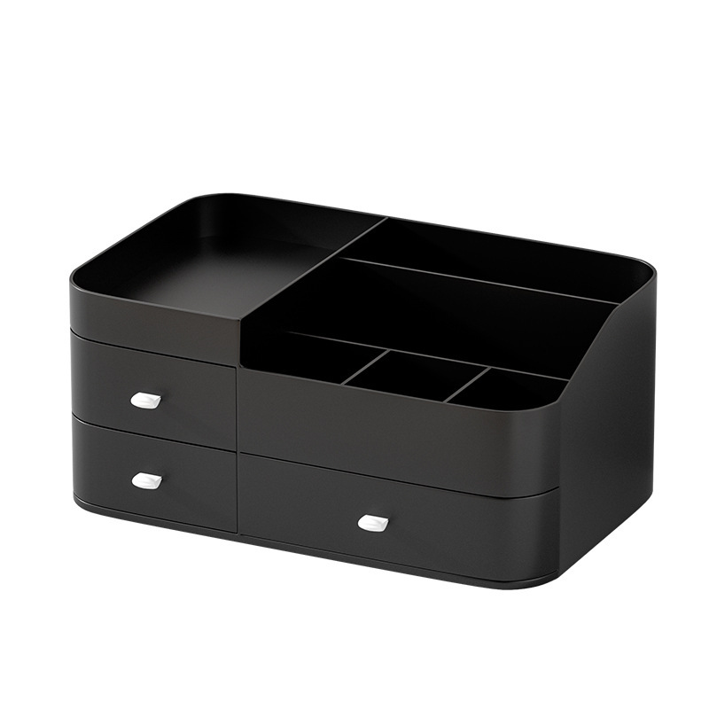 Red en línea con caja de almacenamiento de cosméticos transparentes a prueba de polvo, mesa de tocador, caja de almacenamiento de lápiz labial de gran capacidad para productos de cuidado de la piel