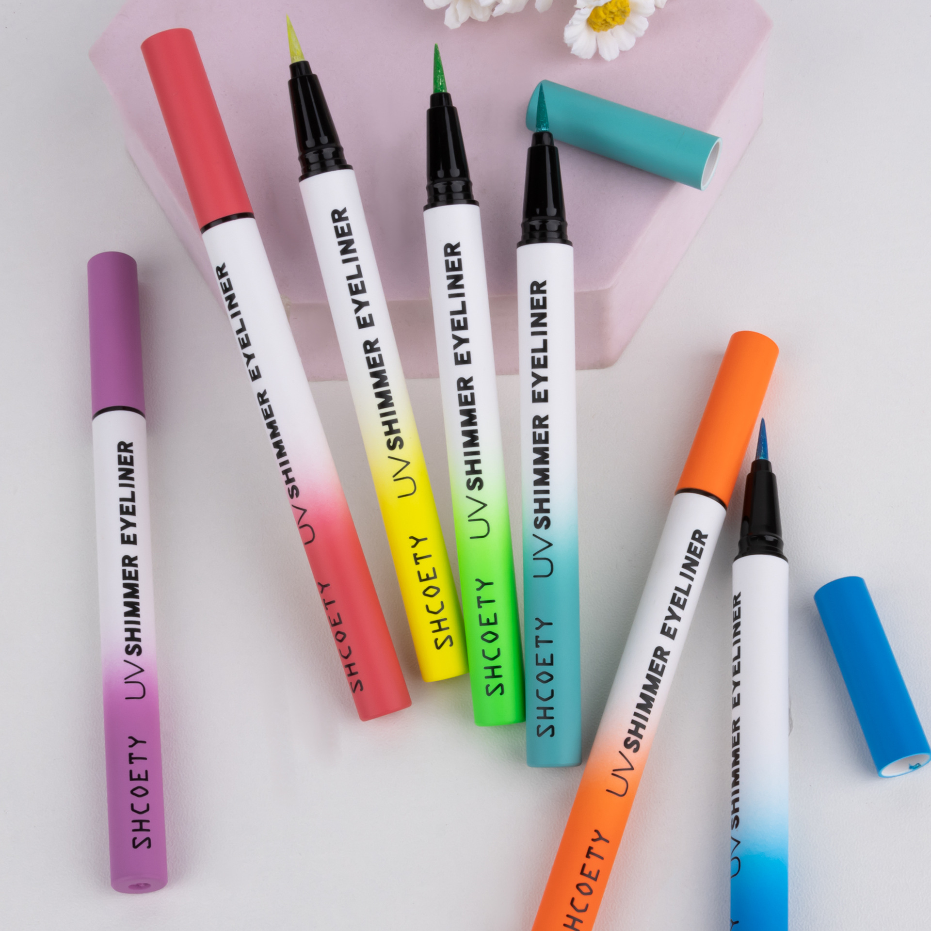 SHCOETY colored fluorescent pearlescent eyeliner Pen, fine sparkling eyeliner liquid pen, face painting, waterproof and sweat-proof undefined