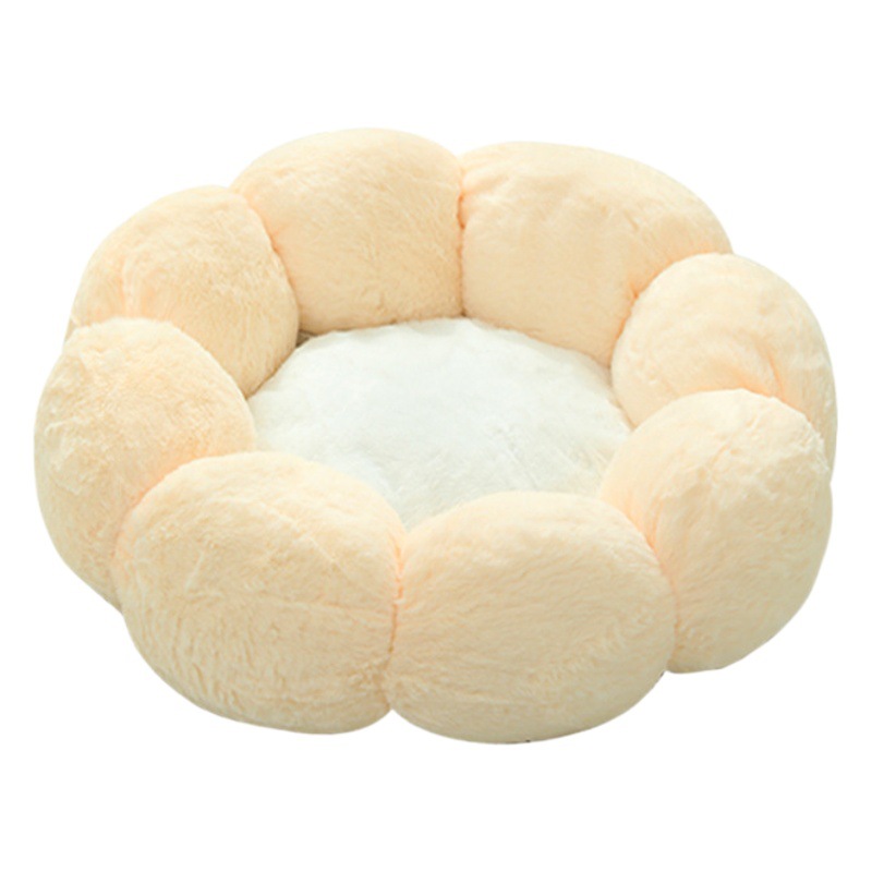 Cama para mascotas, nido redondo con forma de flor, nido para gatos para el calor del invierno, nido de felpa para gatos, adecuado para todas las estaciones, nido para perros, venta al por mayor transfronteriza en stock