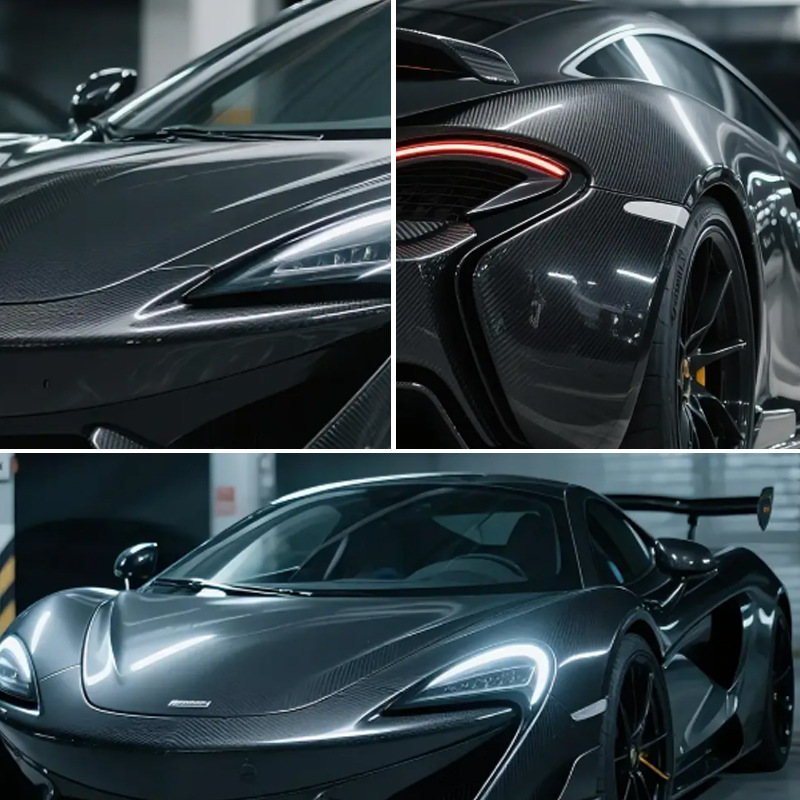 Axxpel Glossy Carbon Fiber Tpu Car Paint Color-Changing Protective Film Ppf Thermal Repair Scratch Protection
