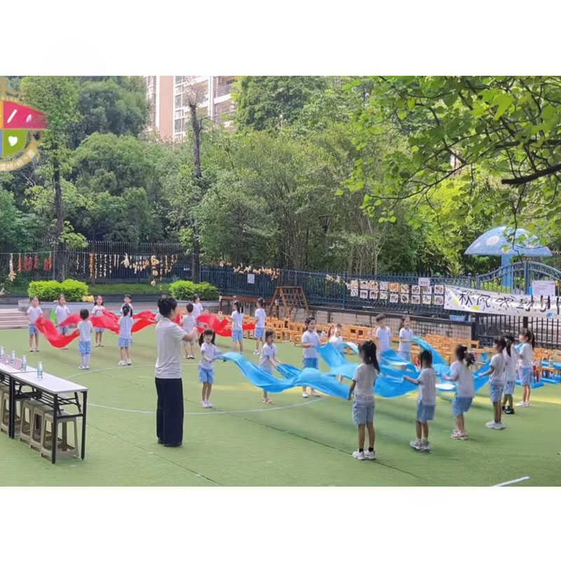 红绸带彩带舞蹈绸子七色彩绸运动会开幕式开场舞表演道具婚庆绸带|undefined