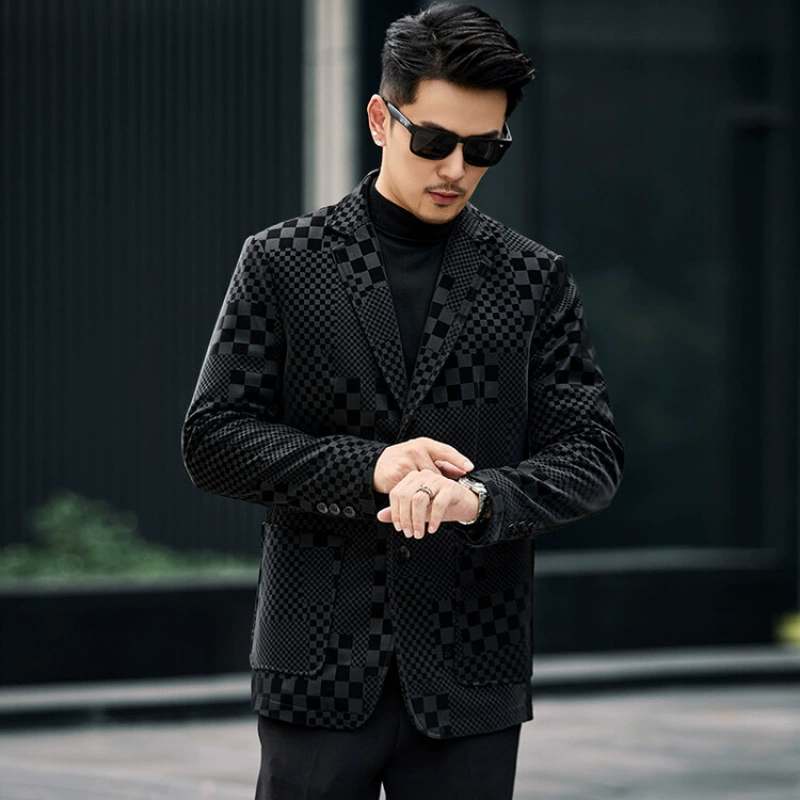 Демисезонный костюм, пуховик, подкладка, натуральная кожа, гусьи пух, slim fit
