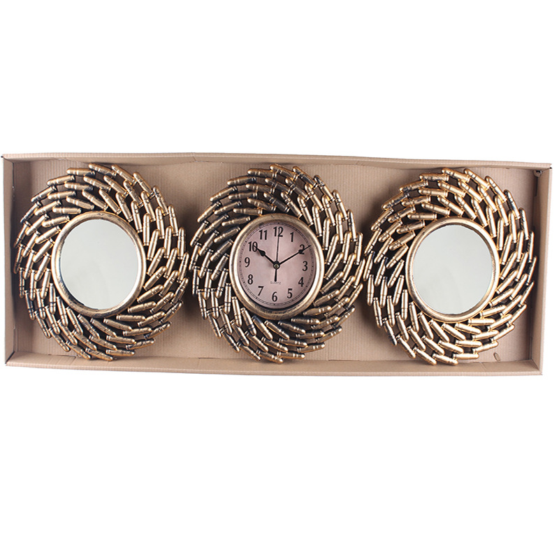 Reloj de pared europeo/americano moderno simple, reloj triple decorativo, reloj de cuarzo creativo de moda para sala/comedor