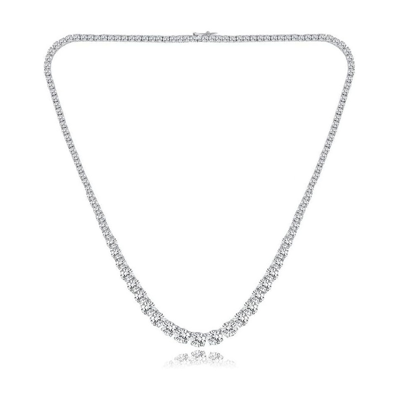 4爪3mm-7mmグラデーションジルコンテニスネックレス首チェーンファッション重工アマゾン対外貿易爆金工場卸売り|undefined